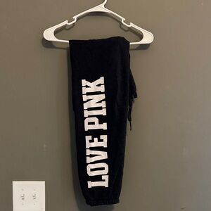 PINK Victoria's Secret Black Sweatpants women’s Large